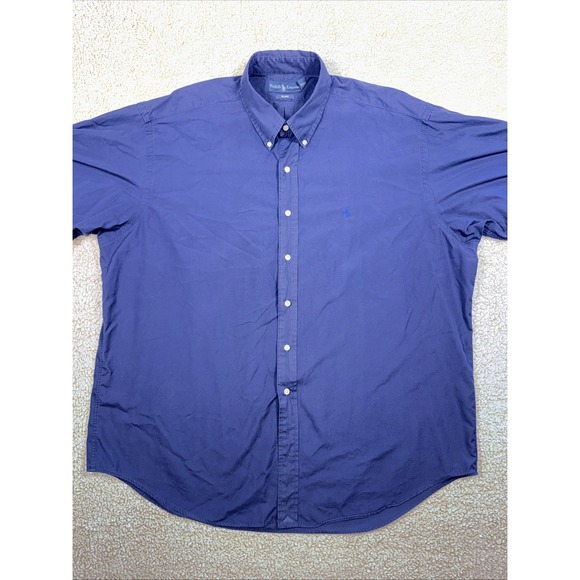 Ralph Lauren Other - Ralph Lauren Mens Shirt XXL Navy Blue Solid Blake Classic Fit Casual Long Sleeve